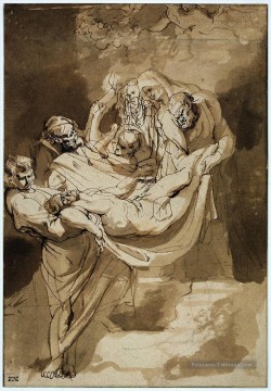 Mise au tombeau 1615 Baroque Peter Paul Rubens Peinture à l'huile